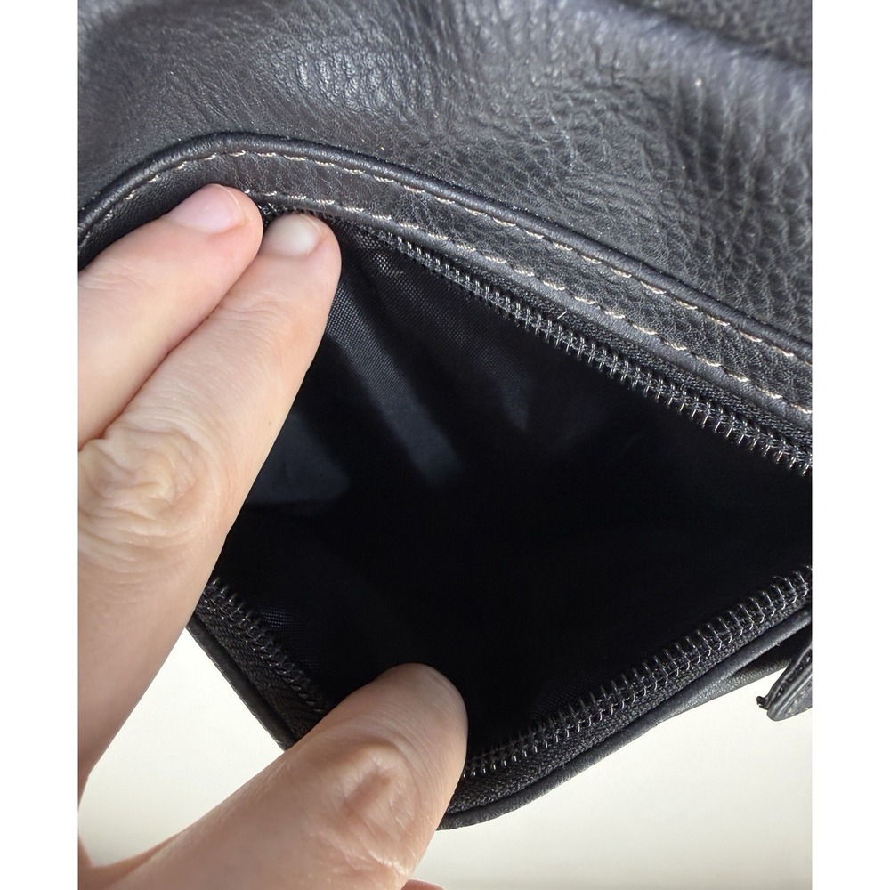 Multi Sac Bag Crossbody Purse Black 9x9 Zipper Closures Multiple Pockets EUC - Picture 7 of 13